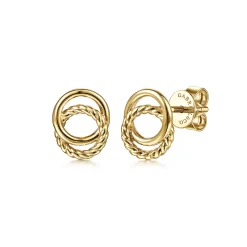 Outlet Gabriel & Co. 14K Yellow Gold Rope Stud Earrings