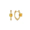 New Gabriel & Co. 14K Yellow Gold Round Citrine Bujukan Huggies