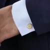 Hot Gabriel & Co. 14K Yellow Gold Round Cufflinks with Twisted Rope Trim