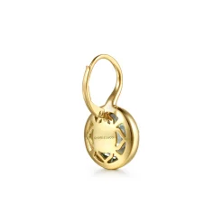Online Gabriel & Co. 14K Yellow Gold Round Green Amethyst Earrings With Flower Pattern J-Back