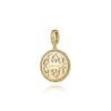 Discount Gabriel & Co. 14K Yellow Gold Round Mother of Pearl Inlay Pendant With Detachable Bail