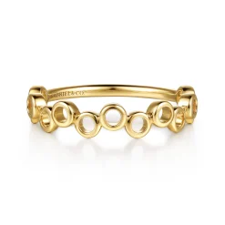 Discount Gabriel & Co. 14K Yellow Gold Round Shape Stackable Ring