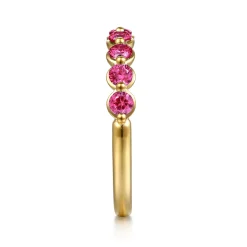 Clearance Gabriel & Co. 14K Yellow Gold Ruby Stackable Ring
