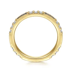 Online Gabriel & Co. 14K Yellow Gold Sapphire Baguette and Diamond Stackable Ring