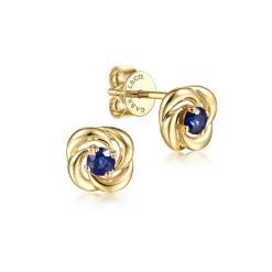 Sale Gabriel & Co. 14K Yellow Gold Sapphire Earrings