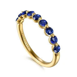New Gabriel & Co. 14K Yellow Gold Sapphire Stackable Ring