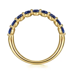New Gabriel & Co. 14K Yellow Gold Sapphire Stackable Ring