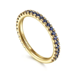 Best Gabriel & Co. 14K Yellow Gold Sapphire Stackable Ring