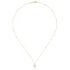 Outlet Gabriel & Co. 14K Yellow Gold Sculpted Diamond Cross Pendant Necklace