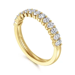 Outlet Gabriel & Co. 14K Yellow Gold Share Prong Setting Diamond Anniversary Band - 0.7 ct