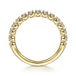 Sale Gabriel & Co. 14K Yellow Gold Single Prong Diamond Band
