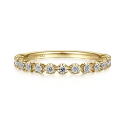 Sale Gabriel & Co. 14K Yellow Gold Single Prong Diamond Band