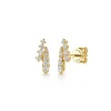 Discount Gabriel & Co. 14K Yellow Gold Spike Bypass Graduating Diamond Stud Earrings