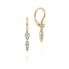 New Gabriel & Co. 14K Yellow Gold Spiked Diamond Drop Earrings