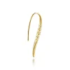 New Gabriel & Co. 14K Yellow Gold Spike Graduating Diamond Fish Wire Drop Earrings