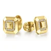 Clearance Gabriel & Co. 14K Yellow Gold Square Cufflinks with Diamond