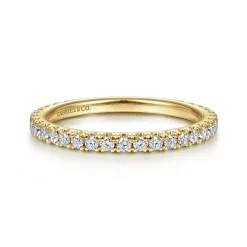 New Gabriel & Co. 14K Yellow Gold Stackable Diamond Ring