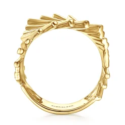 Clearance Gabriel & Co. 14K Yellow Gold Stacked Bar Cage Ring