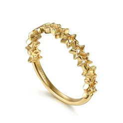 Online Gabriel & Co. 14K Yellow Gold Star Shape Stackable Ring
