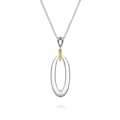Best Gabriel & Co. 14K Yellow Gold 925 Sterling Silver Bujukan Pendant Drop Necklace