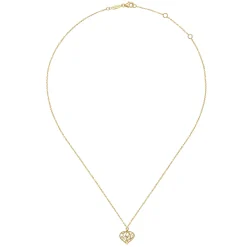 Discount Gabriel & Co. 14K Yellow Gold Swirling Heart Pendant Necklace