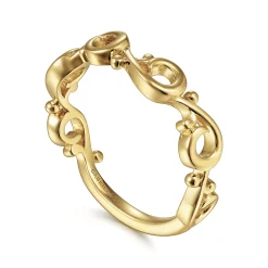 Sale Gabriel & Co. 14K Yellow Gold Swirling Stackable Ring