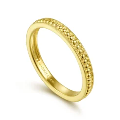 Outlet Gabriel & Co. 14K Yellow Gold Textured Bujukan Stackable Ring