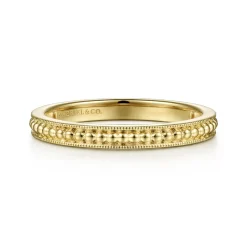 Outlet Gabriel & Co. 14K Yellow Gold Textured Bujukan Stackable Ring
