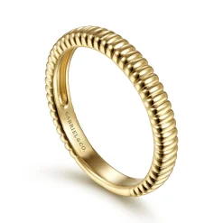 Gabriel & Co. 14K Yellow Gold Textured Stackable Ring