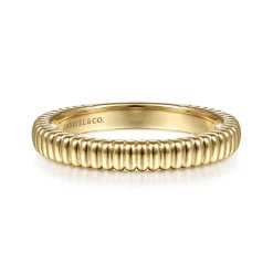 Gabriel & Co. 14K Yellow Gold Textured Stackable Ring