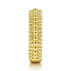 Sale Gabriel & Co. 14K Yellow Gold Three Row Bujukan Bead Ring