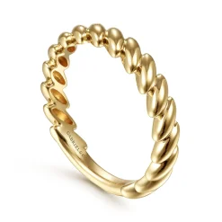 Hot Gabriel & Co. 14K Yellow Gold Tilted Leaf Ring