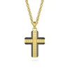 Discount Gabriel & Co. 14K Yellow Gold Titanium Cross Mens Pendant