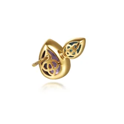 Outlet Gabriel & Co. 14K Yellow Gold Toi et Moi Blue Topaz and Amethyst Stud Earrings
