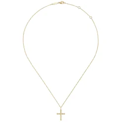Hot Gabriel & Co. 14K Yellow Gold Twisted Cross Pendant Necklace