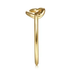 Clearance Gabriel & Co. 14K Yellow Gold Twisted Heart Pretzel Ring