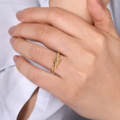Outlet Gabriel & Co. 14K Yellow Gold Twisted Knot Ring