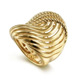 Outlet Gabriel & Co. 14K Yellow Gold Twisted Rope Abstract Ring