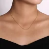 Sale Gabriel & Co. 14K Yellow Gold Twisted Rope Curved Bar Necklace