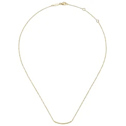 Sale Gabriel & Co. 14K Yellow Gold Twisted Rope Curved Bar Necklace