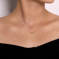 Outlet Gabriel & Co. 14K Yellow Gold Twisted Rope Infinity Pendant Necklace