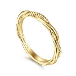 Gabriel & Co. 14K Yellow Gold Twisted Rope Intertwining Ring