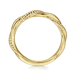 Gabriel & Co. 14K Yellow Gold Twisted Rope Intertwining Ring