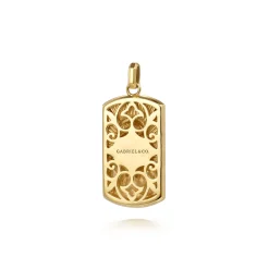 Discount Gabriel & Co. 14K Yellow Gold Virgin Mary Jesus Men's Pendant