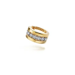 Sale Gabriel & Co. 14K Yellow Gold Wide Diamond Ear Cuffs