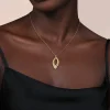 Clearance Gabriel & Co. 14K Yellow Plain Gold Augmented Marquise Shape Diamond Cut Pendant Necklace