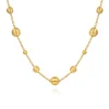 Clearance Gabriel & Co. 14K Yellow Plain Gold Bujukan Ball Station Necklace