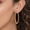 Outlet Gabriel & Co. 14K Yellow Plain Gold Bujukan Beads Classic Hoop Earrings