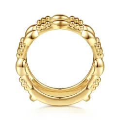 Discount Gabriel & Co. 14K Yellow Plain Gold Bujukan Clover and Marquise Smart Ring Enhancer