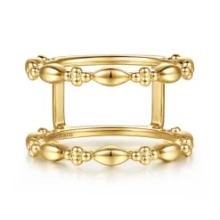 Discount Gabriel & Co. 14K Yellow Plain Gold Bujukan Clover and Marquise Smart Ring Enhancer